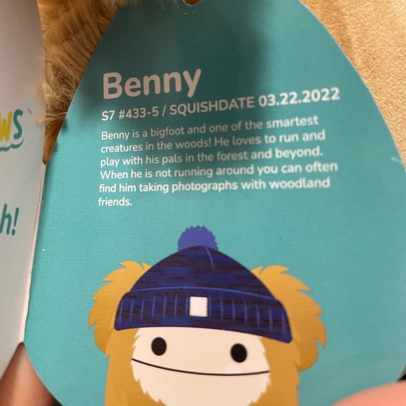 7.5” Benny the Bigfoot Squishmallow - Picture 4 of 5
